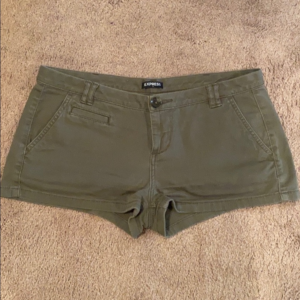 Army green Express shorts!